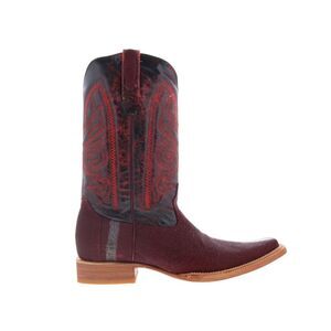 Los Altos Mens Versage Boots Polished Stingray Burgundy Boots (NWT)